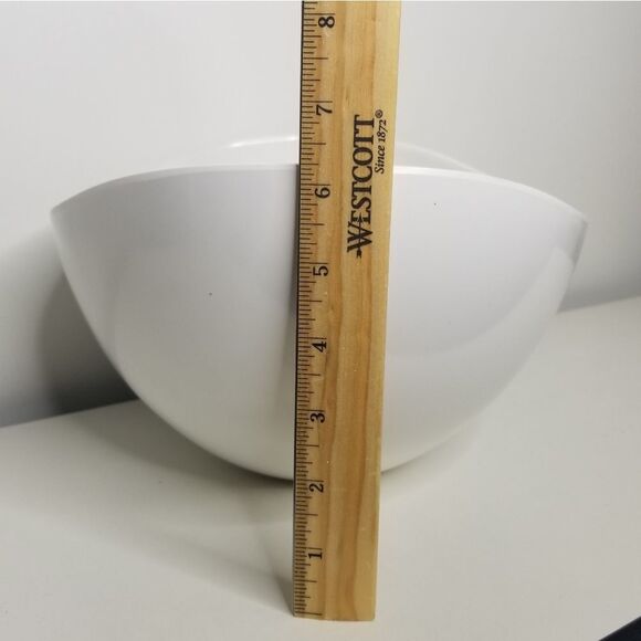 B. Smith With Style White Melamine 4 Quart Large Oval Serving Bowl - Picture 5 of 8